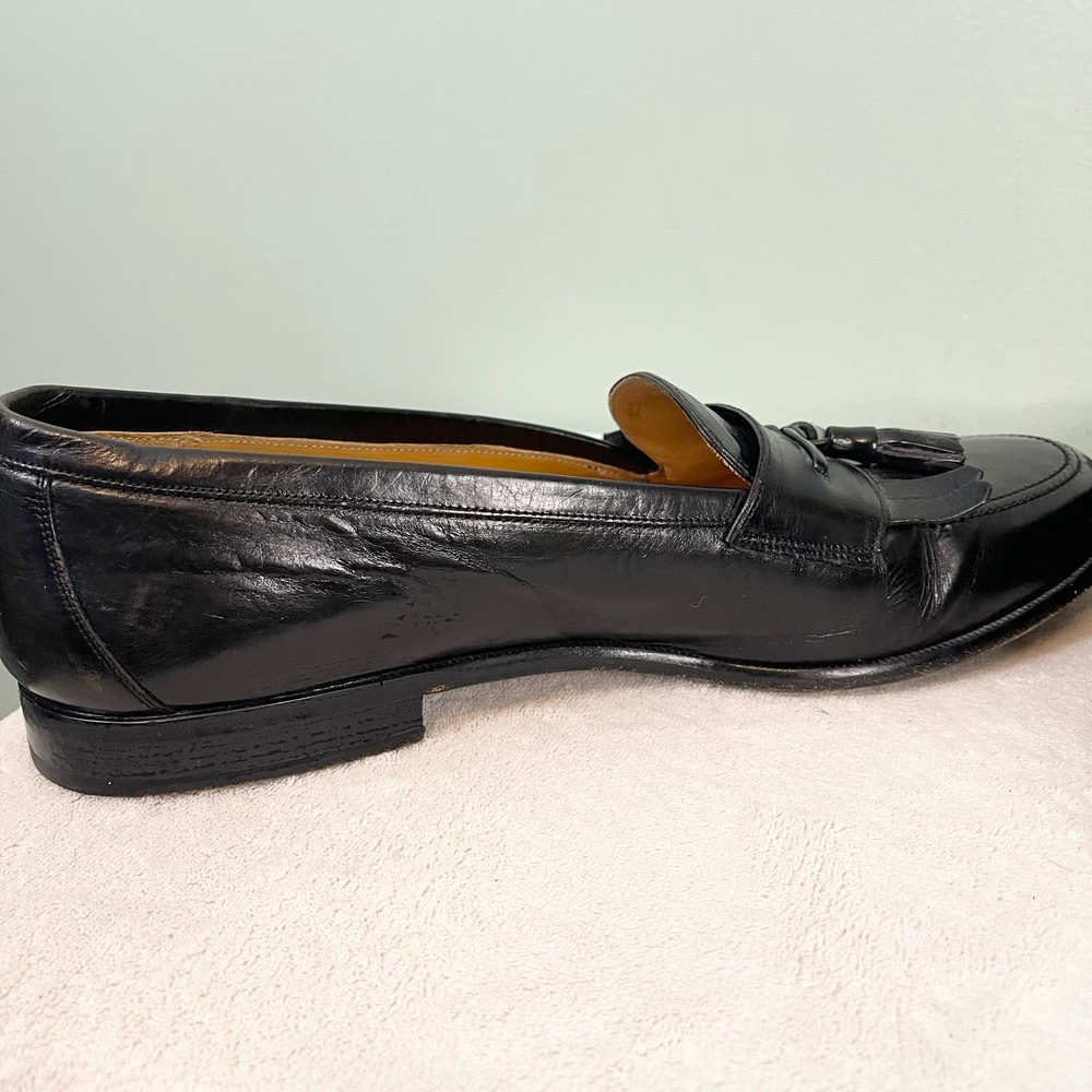 Mezlan Santander Men's Black Leather Kiltie Tassel Loafer Shoes Size 11M - Picture 5 of 12